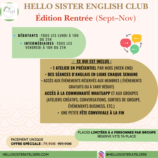 Hello Sister English Club (Edition Rentree) (ONLINE ONLY )