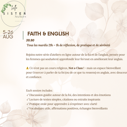 Atelier de Conversation ( Aout)