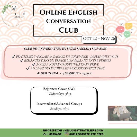 Online Conversation Club (Oct/Nov)